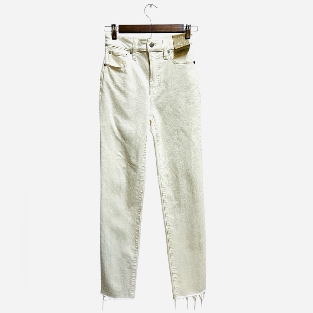 Madewell The Perfect Vintage Jean In Tile White Size W 23 NWT - Picture 2 of 8